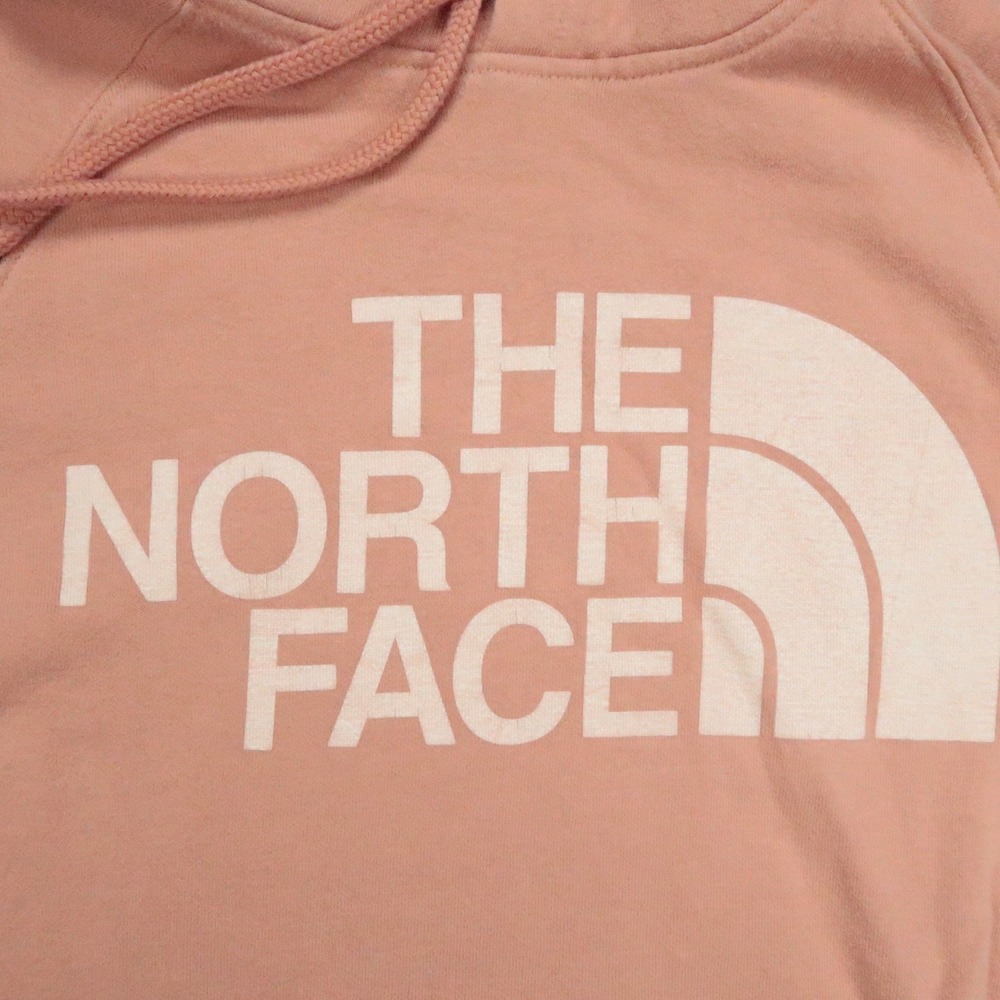 The North Face Hoodie Womens Extra Small Pink Coral Half Dome Logo Pullover - Picture 2 of 9